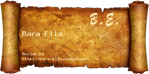 Bara Ella névjegykártya